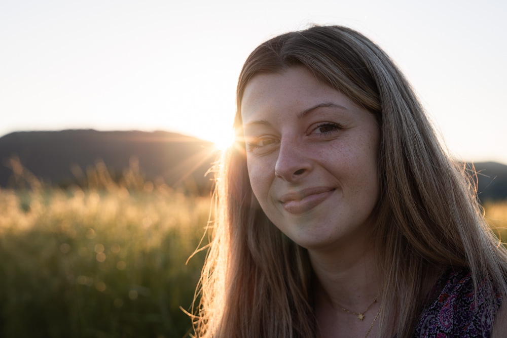 Portrait coucher de soleil
